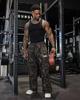 Men's Camouflage Wide-Leg Athletic Pants: Trendy Printed, Loose-Fit Casual and Running Style