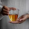 Japanese Style Triangle Shape Glass Fair Cup Tea Pitcher Heat Resistant Chahai Tea Ceremony Tea Mug  Kung Fu Tea Set Accessories