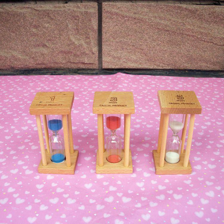 Časovač přesýpacích hodin z bukového dřeva: Kreativní 1/3/5 minutový časovač písku pro děti – ideální pro čištění zubů a praktický dárek