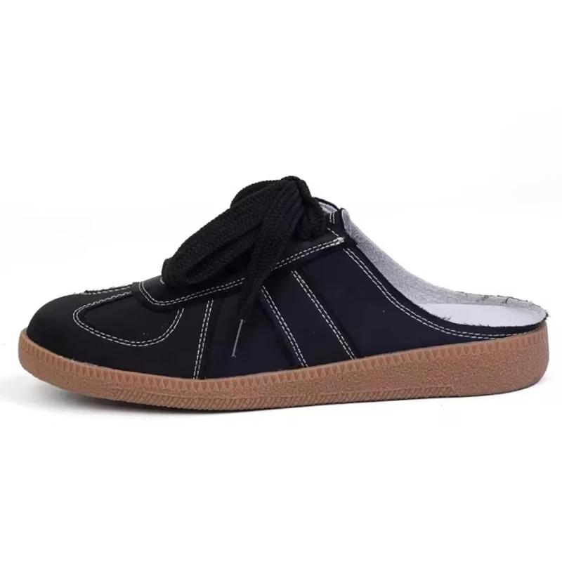 Fashion Women Wear Flat 2024 New Spanish Small White Shoes Lazy Slip-on Shoes