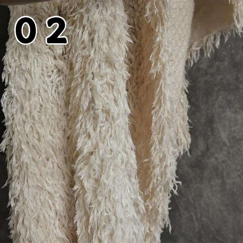 Tessuto con Frange di Piume Simulate 50x150cm Morbido Fatto a Mano DIY Materiale Decorativo per Sfondo Fotografico Costume di Scena Abito Soffice Fornitura