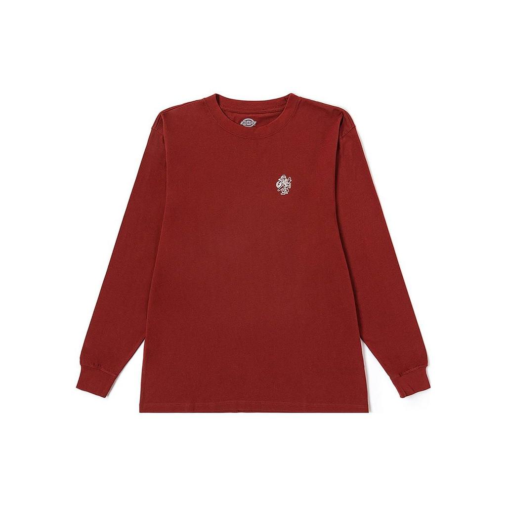 Dickies FW23 Work Casual Long Sleeve T-Shirt Women Tops Grand-Canyon-Red DK012413