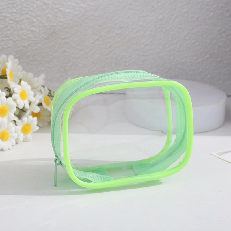 1PC Mini Clear Data Cable Storage Box Outdoor Travel Headset Multifunctional Storage Bag Data Cable Round Storage Cute PVC Bag