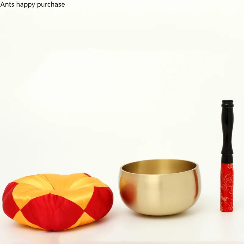 Buddhist Supplies Brass Buddha Sound Bowl Copper Utensils Singing Bowls Yoga Meditate Practice Tibetan Bowl Decorative Bowls