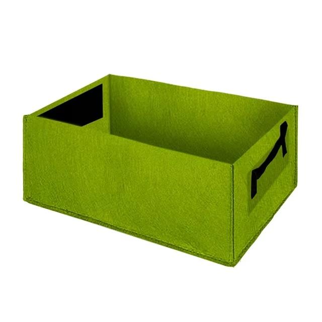 Felt Grow Bag Garden Raised Planting Bed Rectangle Plant Nursery Pot Portable Flower Vegetable Tomato Potato Planters Container