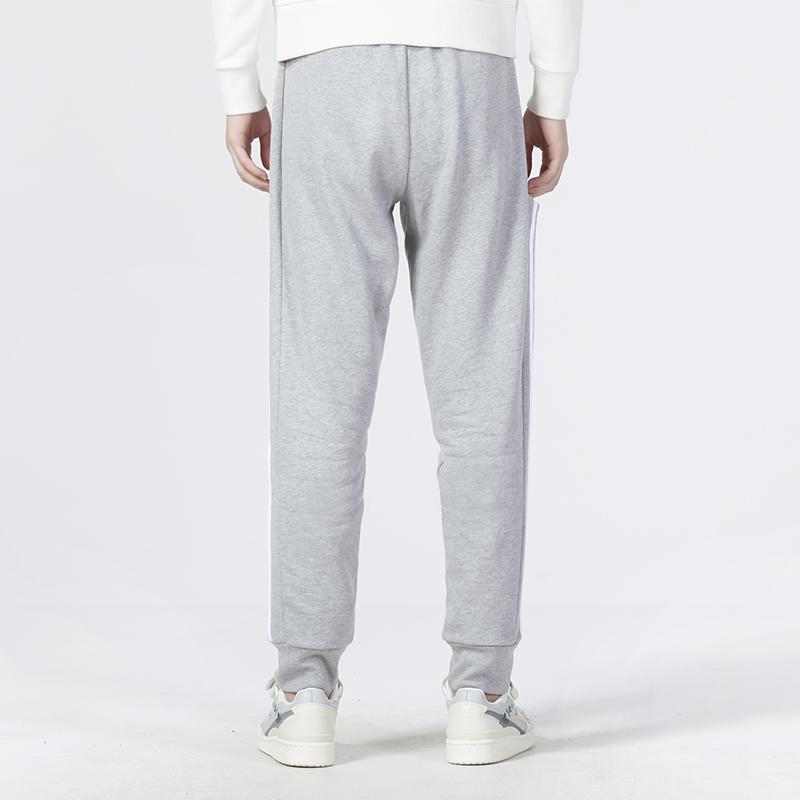 Adidas Pantaloni Jogger Casual cu Logo în Dungi Bărbați Partea de Jos Gri IC9407