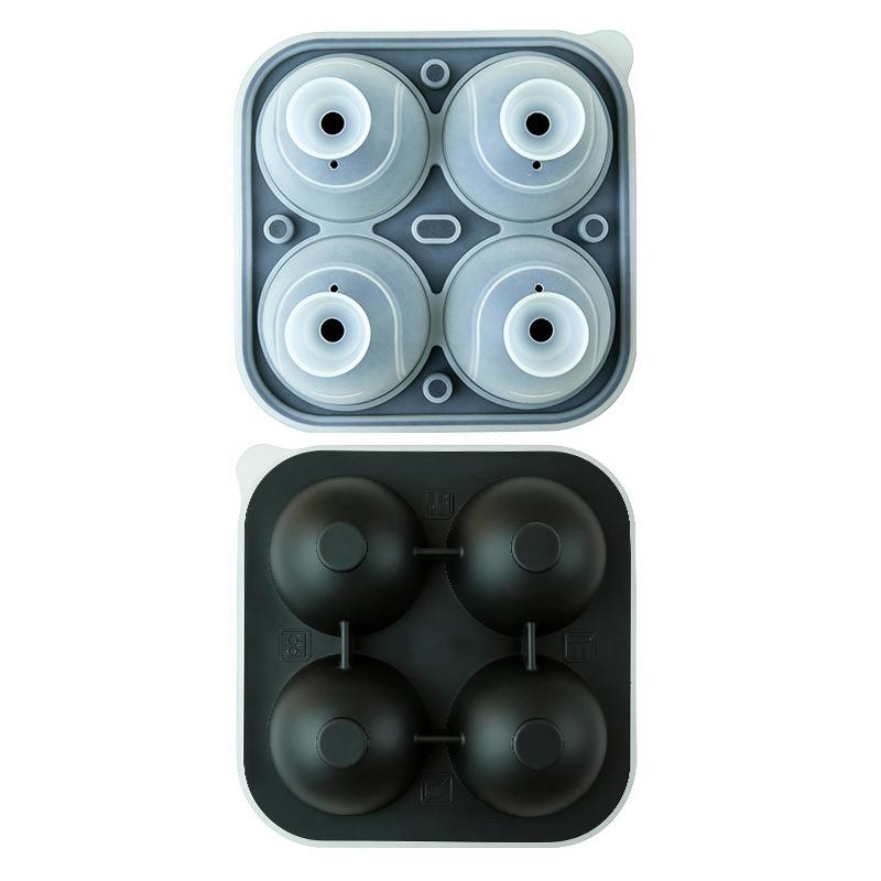 Silicone Ice Cube Tray for Hockey Puck & Tennis Ball Molds - Household Ice Cube Mold Box