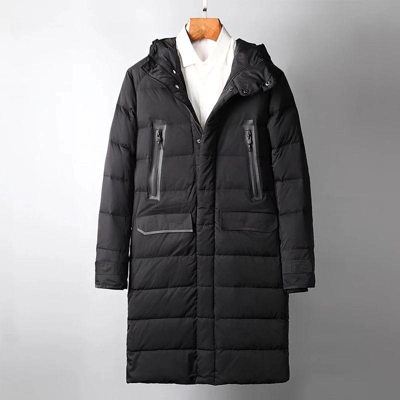 Winter Medium and Long Section Cotton Clothing Large Size Down Jacket Trend Leisure Men's Clothes