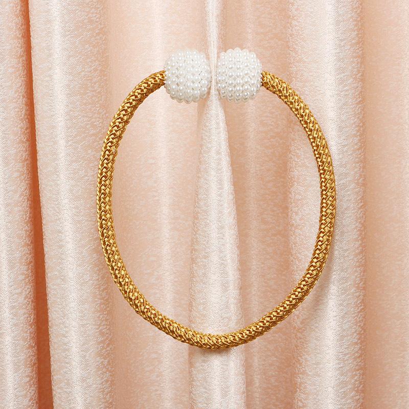 3Pcs Simple Home Magnetic Curtain Tieback Hook Magnetic Buckle Strap Tie Rope Wild Free Punch Bedroom Living Room Curtain Buckle