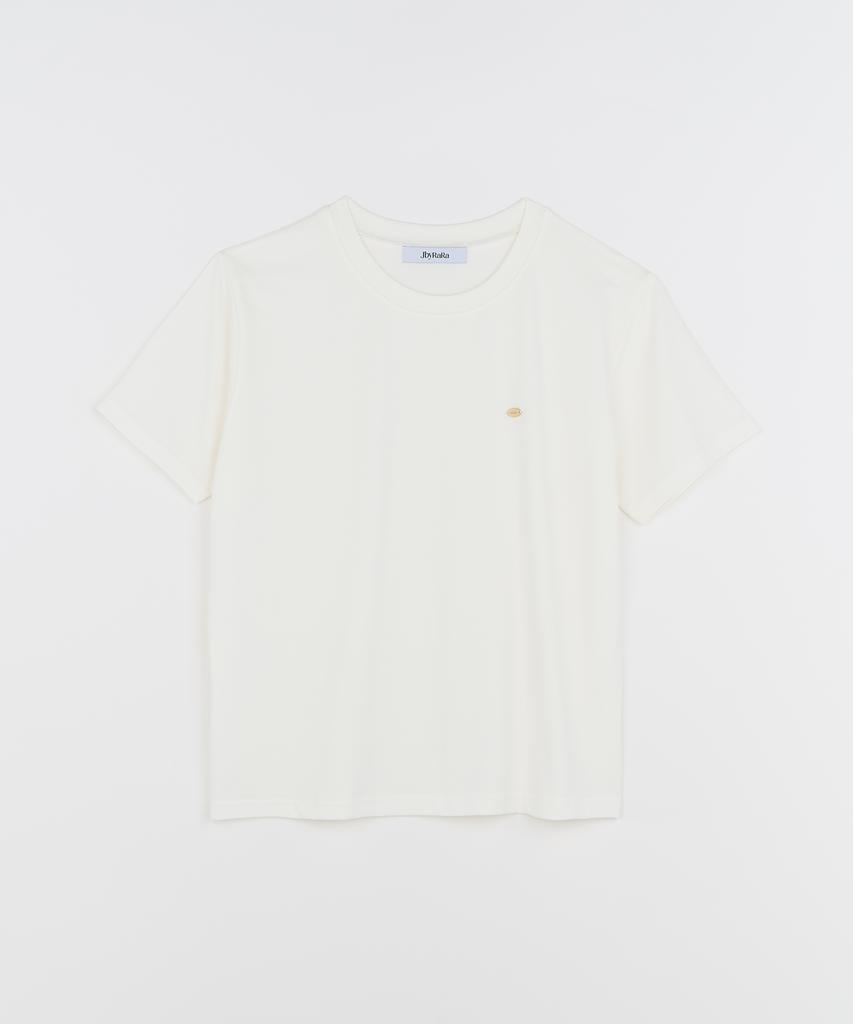 JBYRARA Crew Neck Pendant Short Sleeve T-Shirt_Ivory