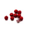 Imitation Cinnabar Lotus Beads: Round Jewelry Accessories, DIY Bodhi Brass Keychain, Lotus Spacer & Loose Beads.