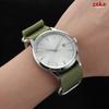 Universal Ribbed Watch Strap Nylon Silver Ring Buckle Band 20mm 22mm Striped Waterproof Bracelet Watch Accessories for Men Women