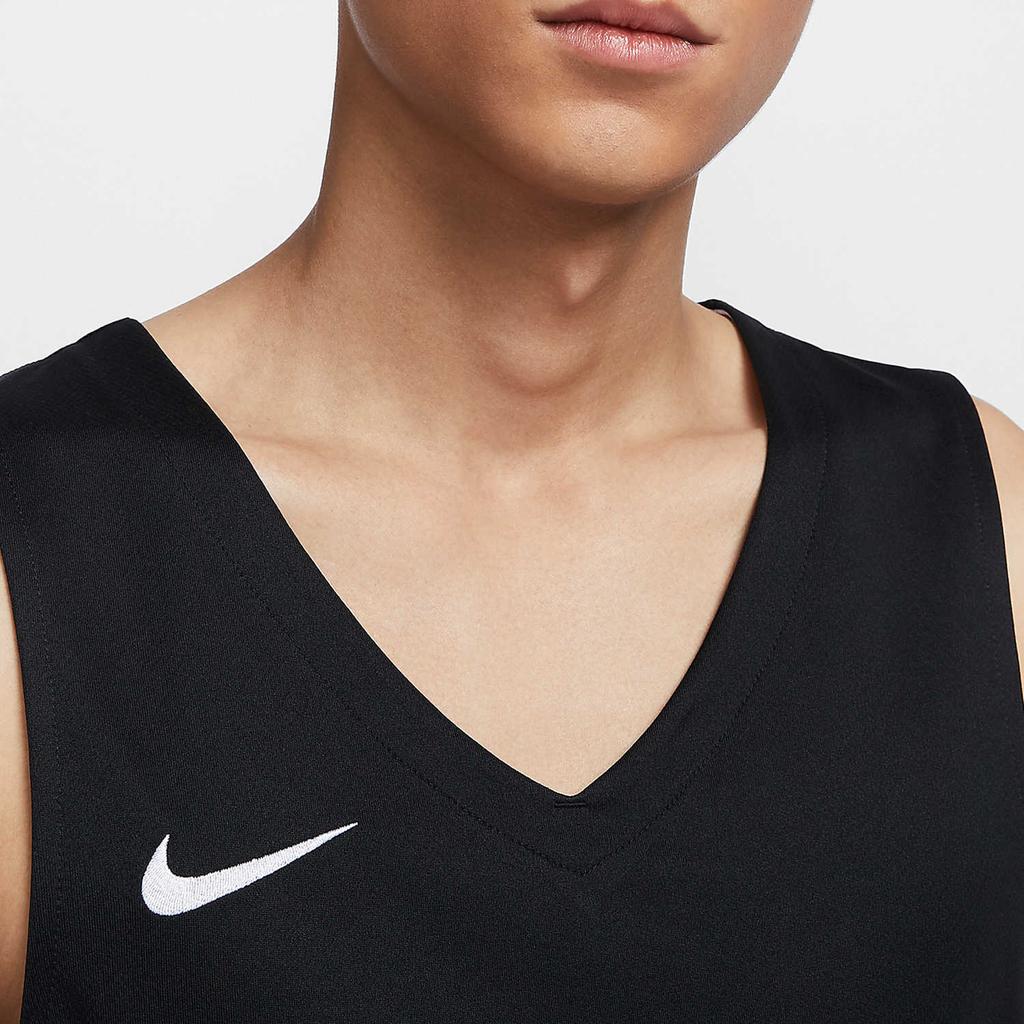 Nike Color Block Breathable V-Neck Sleeveless Basketball Jersey Men Tops Black HF0519-010