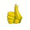 Handmade Banana Thumb Up Gesture Statue Banana Hand Gesture Statue  Back to School Season