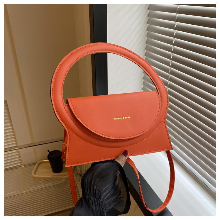 

bags2025 внешняя торговля новый женский тренд дизайн кольца гетеросексуальная личность текстура одно плечо косой мессенджер бар оранжевый