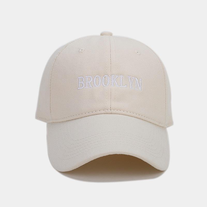 European and American new Brooklyn letter embroidery soft top baseball cap women's face small cap fashion personalized hat