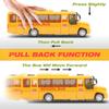 1/32 Model School Bus, Casting Alloy Openable Door Toy Car with Lights Sounds Fuel System Parts for Boy Girl Combustion Engines Parts