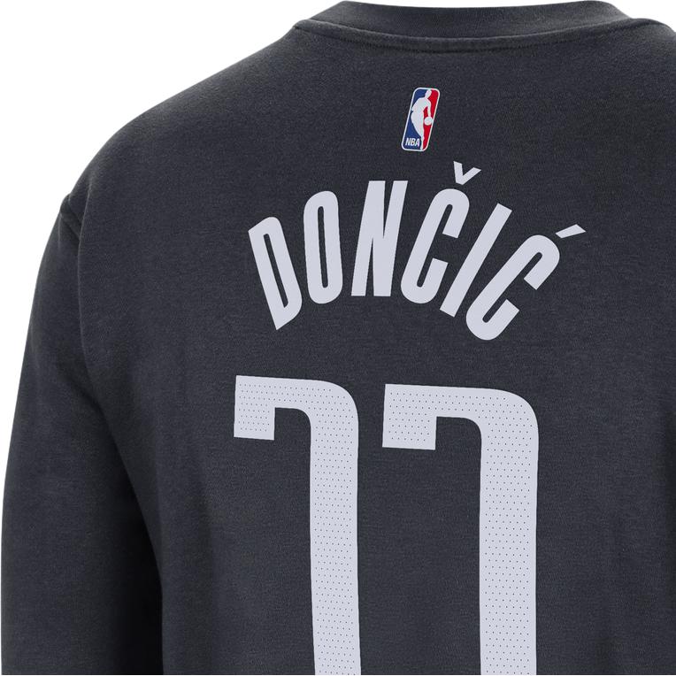 Jordan NBA Dallas Mavericks Alphanumeric Crew Neck Fleece Sweatshirt Men Sweatshirt Black DR2531-426