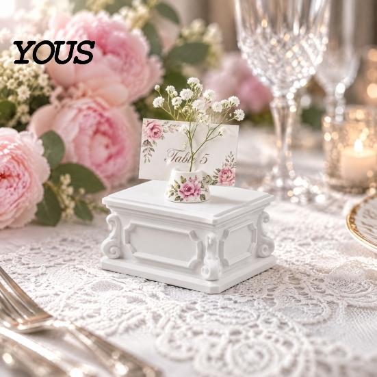 High End Exhibit Stand Mini Display Stand, 3D Printed European Carved Square Pedestal Decorative Art Ornament Decoration for Trophies, Figurines,