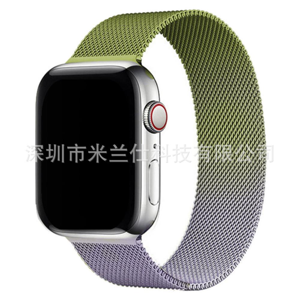 Milanese Loop Band for Apple Watch S11 Ultra2 SE 10 9 8 7 6 5, Metal Magnetic Clasp Replacement Strap, Silver 42/44/45/46/49mm