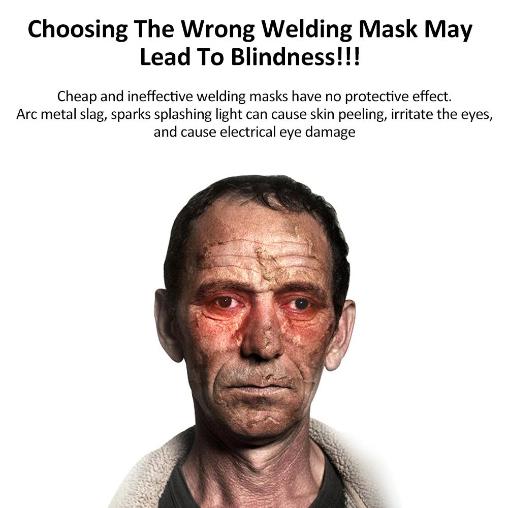 Mască de sudare pentru PC, cu vedere mare la 180 de grade Mască de sudură purtabilă Mască rezistentă la temperaturi înalte pentru arc