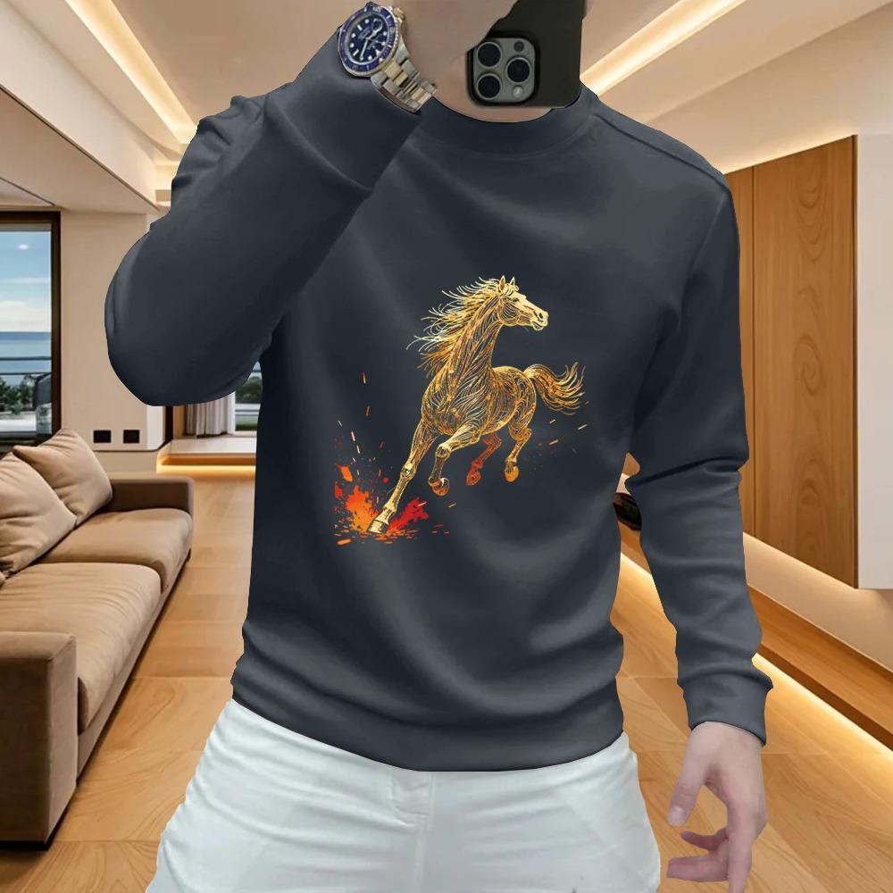 2026 Year of the Horse Red Hoodie - Men s Festive Zodiac Casual New Year T-shirt XL