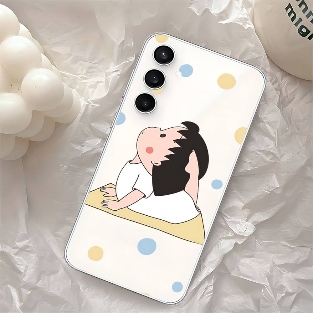 C-Chibi Cute M-Maruko-chan-S Phone Case For Samsung Galaxy S25 S24 S23 S22 S21 FE Ultra Plus A32 A53 A13 A31 Soft Cover