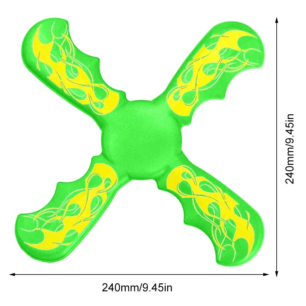 3-лопастной бумеранг, интерактивные летающие диски, забавная трехлопастная игрушка-бумеранг, декомпрессионные подарки на день рождения для детей зелёный