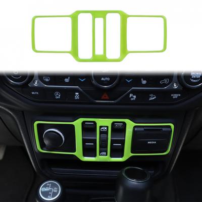 Green Window Control Panel Trim Cover Accessories for Jeep Wrangler JL JT 2018+