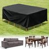 Outdoor Furniture Dust Cover, 210D Oxford Cloth, Black Silver Sofa Cover, Waterproof Cover, Outdoor Patio Furniture Cover
