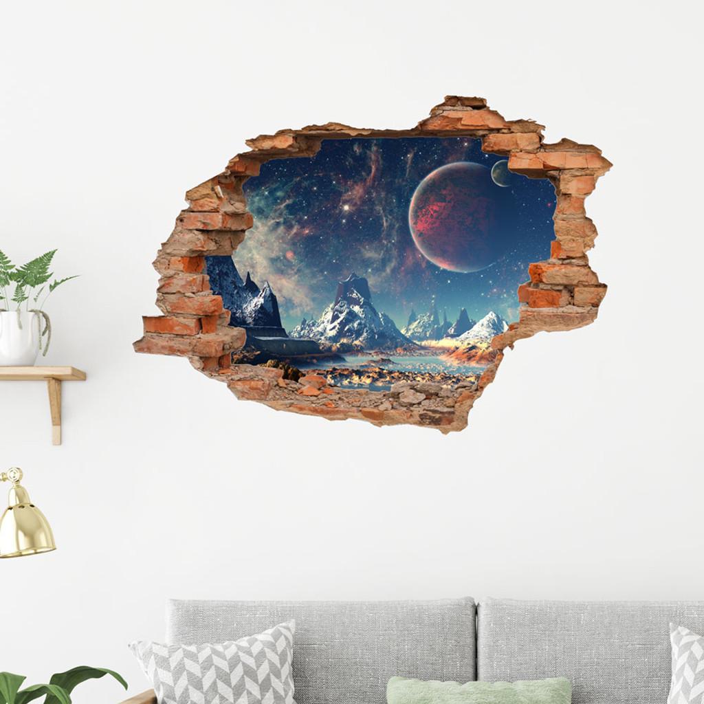 3D Boden-/Wandaufkleber Abnehmbare Wandbilder Vinylkunst Wohnzimmerdeko