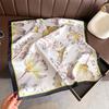 New simulated silk flower printing silk scarf square scarf high-end shawl sunscreen neck small square scarf headscarf female