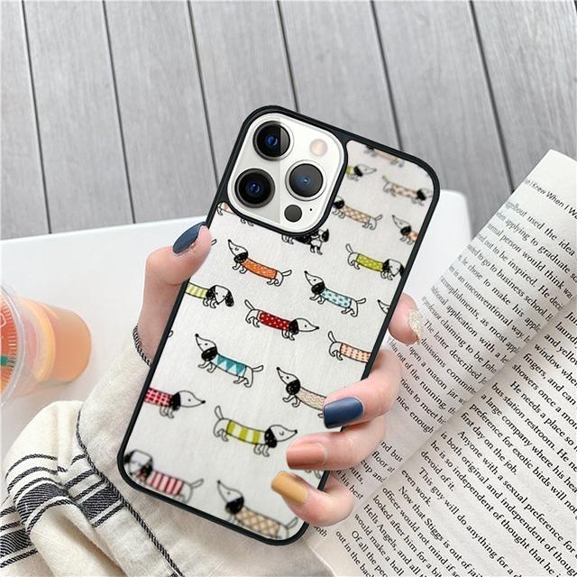 Cartoon Dackel Würstchenhund Handyhülle Cover Für iPhone 17 Air 15 16 Pro Max 14 13 12 11 Pro Max Plus Hülle