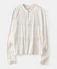 TAKEASY Ribbed Crop Henley Neck (White)