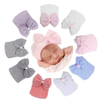 Newborn Baby Hat Baby Hat Big Bow Knitted Pullover Hat Spring Autumn Cute Baby Hat Manufacturer