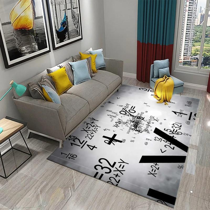 3D Mathematische Formel Teppich Kreatives Design Matheformel Matte Rutschfester Boden Badezimmer Kinderzimmer Türvorleger Pädagogischer Teppich