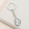 Vintage 3D Brain Keychain Anatomical Organs Body Parts Keyring Pendant For Doctor Graduation Gift Jewelry Handcrafts
