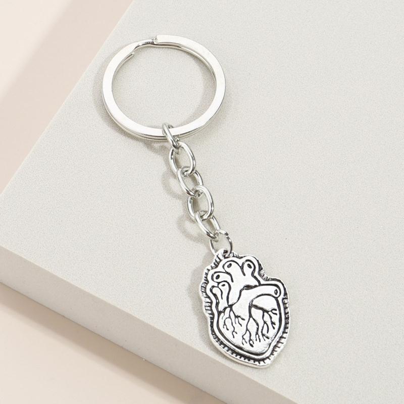 Vintage 3D Brain Keychain Anatomical Organs Body Parts Keyring Pendant For Doctor Graduation Gift Jewelry Handcrafts