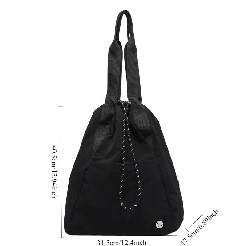 1 Stück Zugband Nylon Tragetasche Konvertierbar Leichter Rucksack Lässig Reise Fitnessstudio Sport Schultertasche