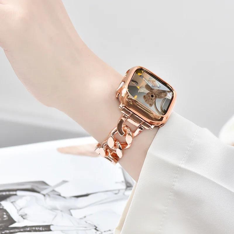 Metal Strap for Apple Watch Ultra 49mm 10 9 8 7 Band 42mm 45mm 46mm Women Belt Bracelet iWatch Series 6 SE 40/41/44mm Watchband