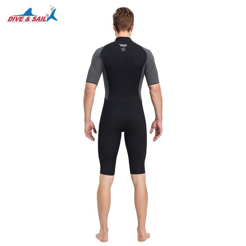 Diving Suit 3MM One-piece Short-sleeved Thermal Men's Outdoor Snorkeling Surfing Swimming Jellyfish