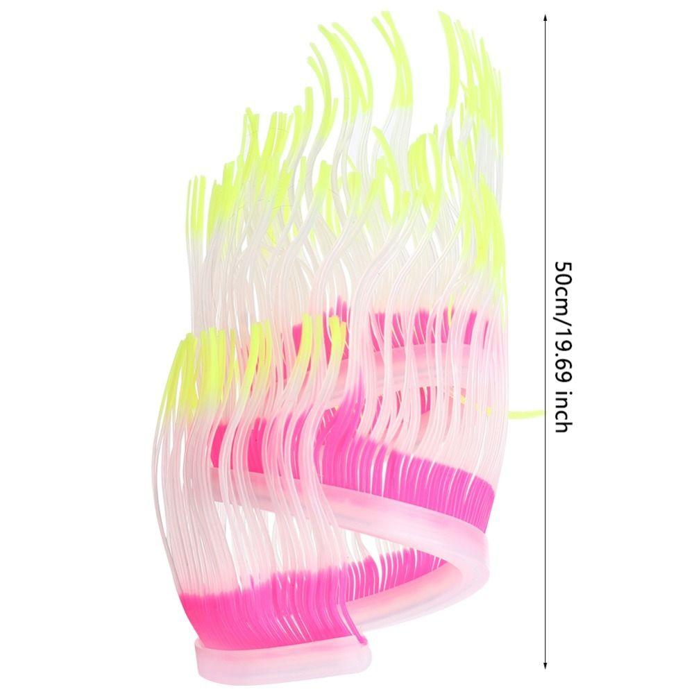 Glowing Aquarium Ornament Silicone Fish Tank Decorations Artificial Coral  Aquarium