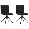 VidaXL Chaises à manger lot de 2 noir tissu, chaise, chaise de salon, chaise d'accent, chaise de cuisine, siège de salle à 4101234
