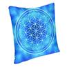 Luxuriöser, eleganter Kissenbezug mit Blume des Lebens, 66 x 66 cm, Polyester, Heilige Geometrie, Überwurf-Kissenbezug für Wohnzimmer-Kissenbezug
