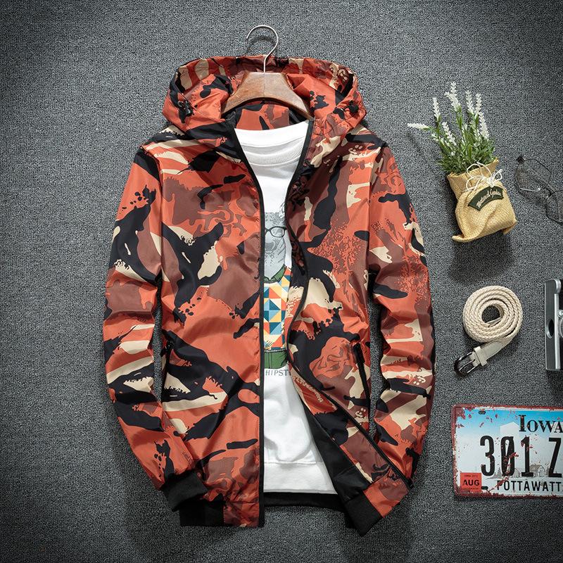 Giacca Casual da Uomo con Cappuccio Giacca Antivento da Esterno Giacca da Pesca