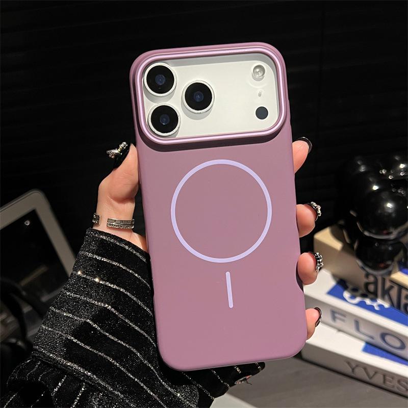 Luxury Solid Colors Magnetic Phone Case For iPhone Air 12 13 14 15 16 17 Pro Max Wireless Charging Shockproof Protective Hard Cover