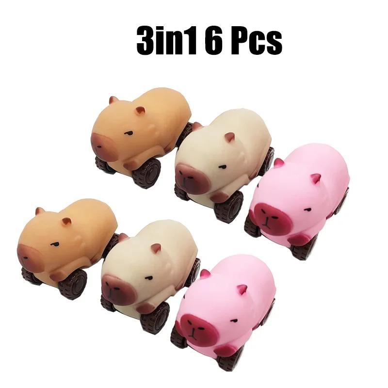 Squeeze Capybara Car Funny Gift Creative Cartoon Capybara Soft Mochi Stress Relief Kids Adults Fidget Vent Decorationaccessories