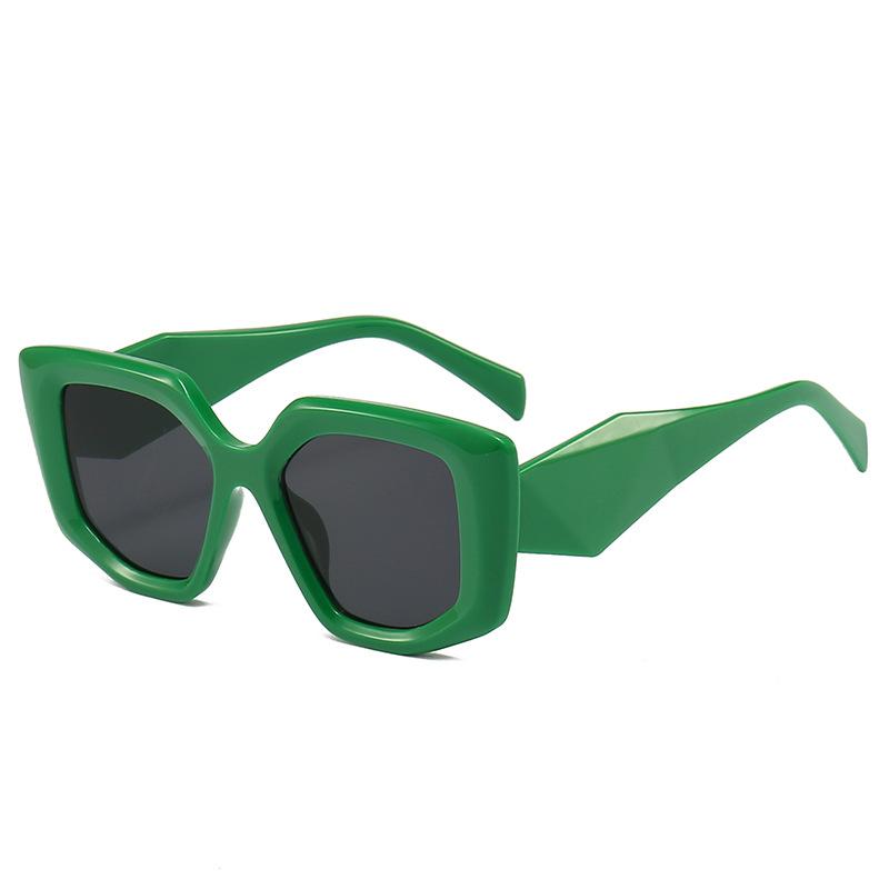 Fashion Square Large Frame Sunglasses Women'S Round Face Ins Street Shooting Brown Sunglasses Anti-Ultraviolet Tide