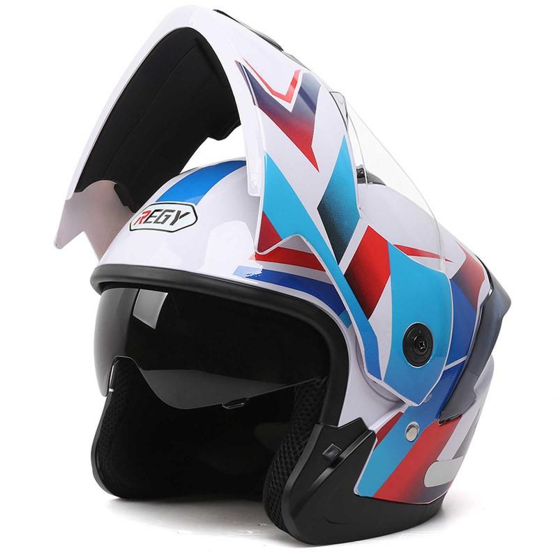 Dual Visor Modular Motorcycle Helmet Adult Safety Electric Bike Commuting