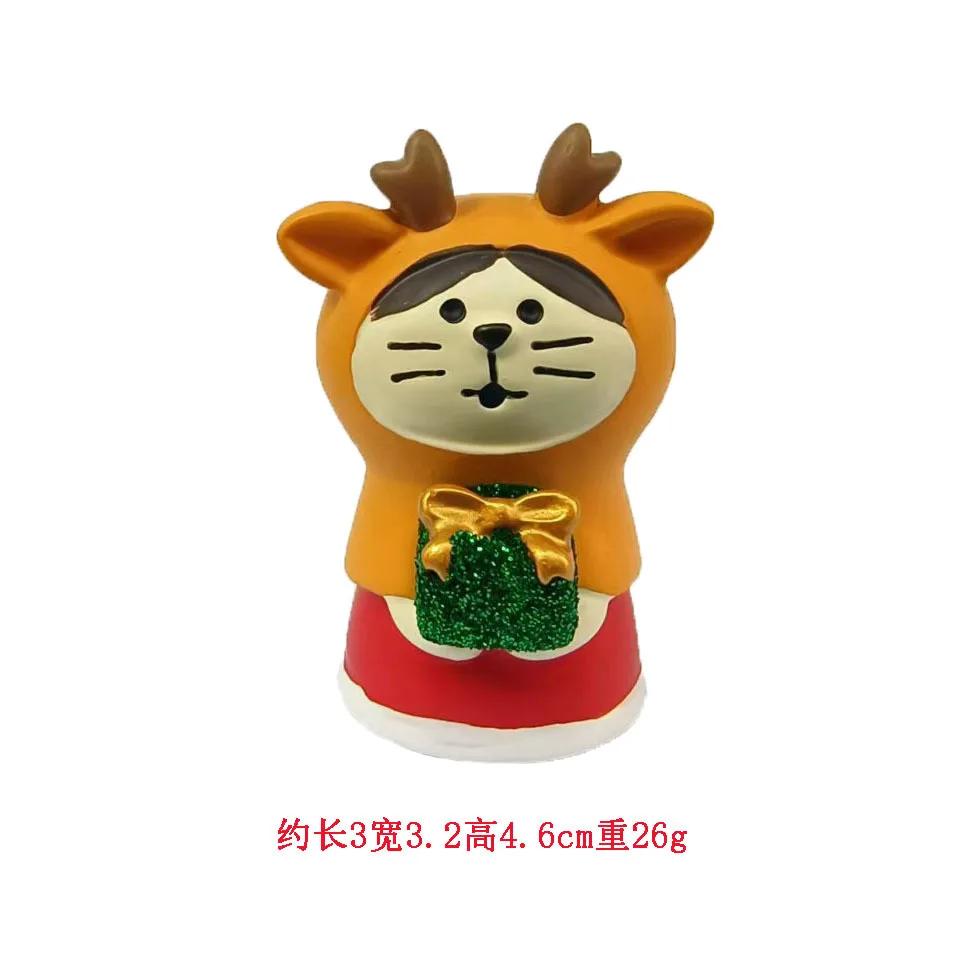 2025 Christmas Tree Santa Claus Cake Decoration Crafts Figurines Home Decor Christmas Ornaments Fairy Garden Accessories Gift